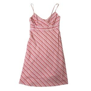 J. Crew Pink/White Striped Sundress | size 4